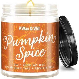 Wax‎ & Wit Pumpkin Spice Fall Candles for Home Scented – Vanilla, Pumpkin,